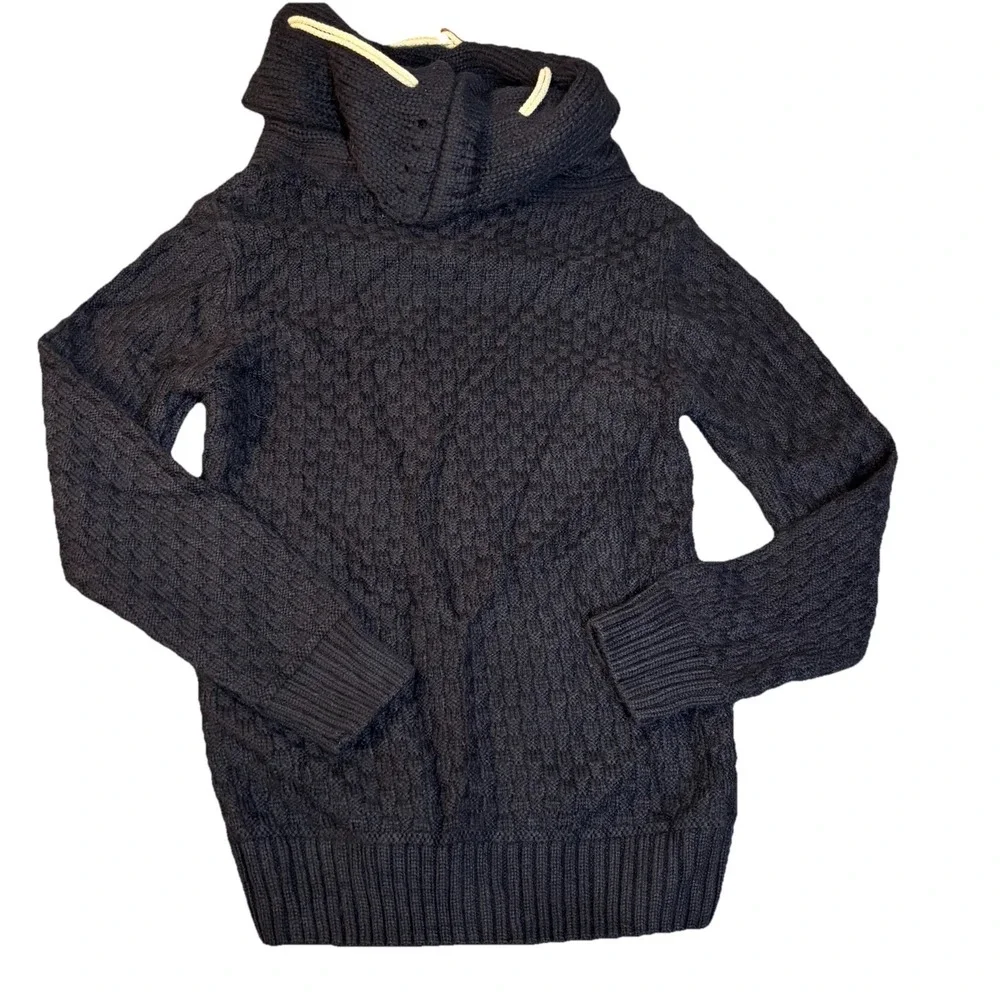 Men's‎ Leif Nelson Chunky Knitted Turtleneck Sweater Black Size Small Casual